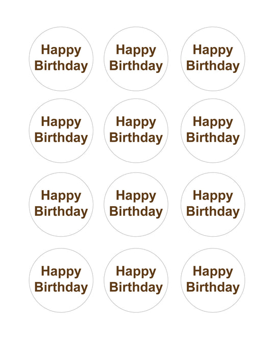 Printable happy birthday cupcake toppers