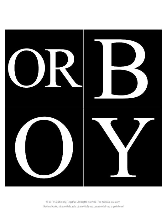 DIY gender reveal party banner - Boy or girl sign - Celebrating Together