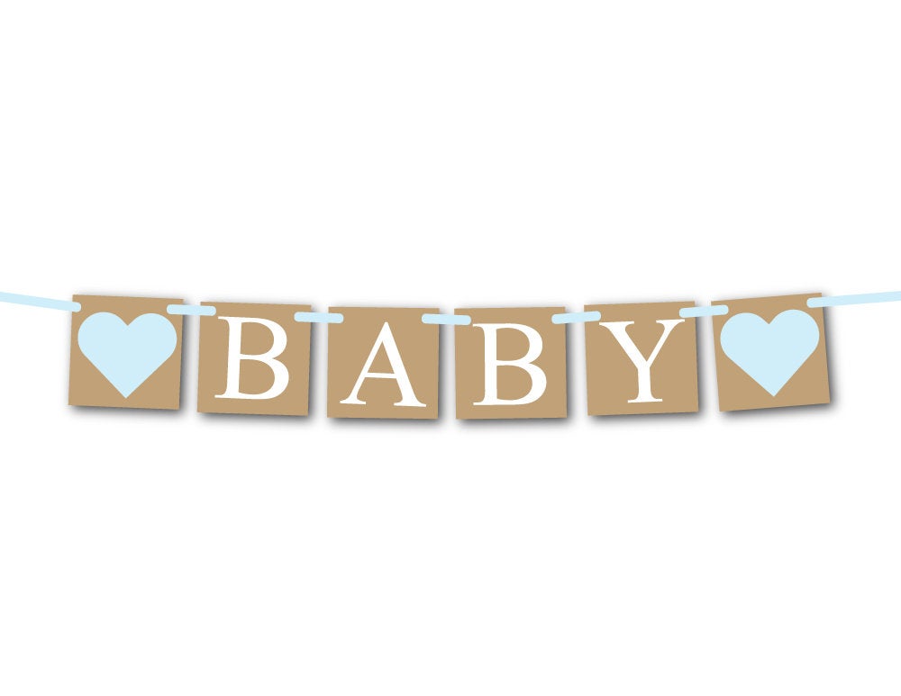 rustic boys baby shower banner - Celebrating Together