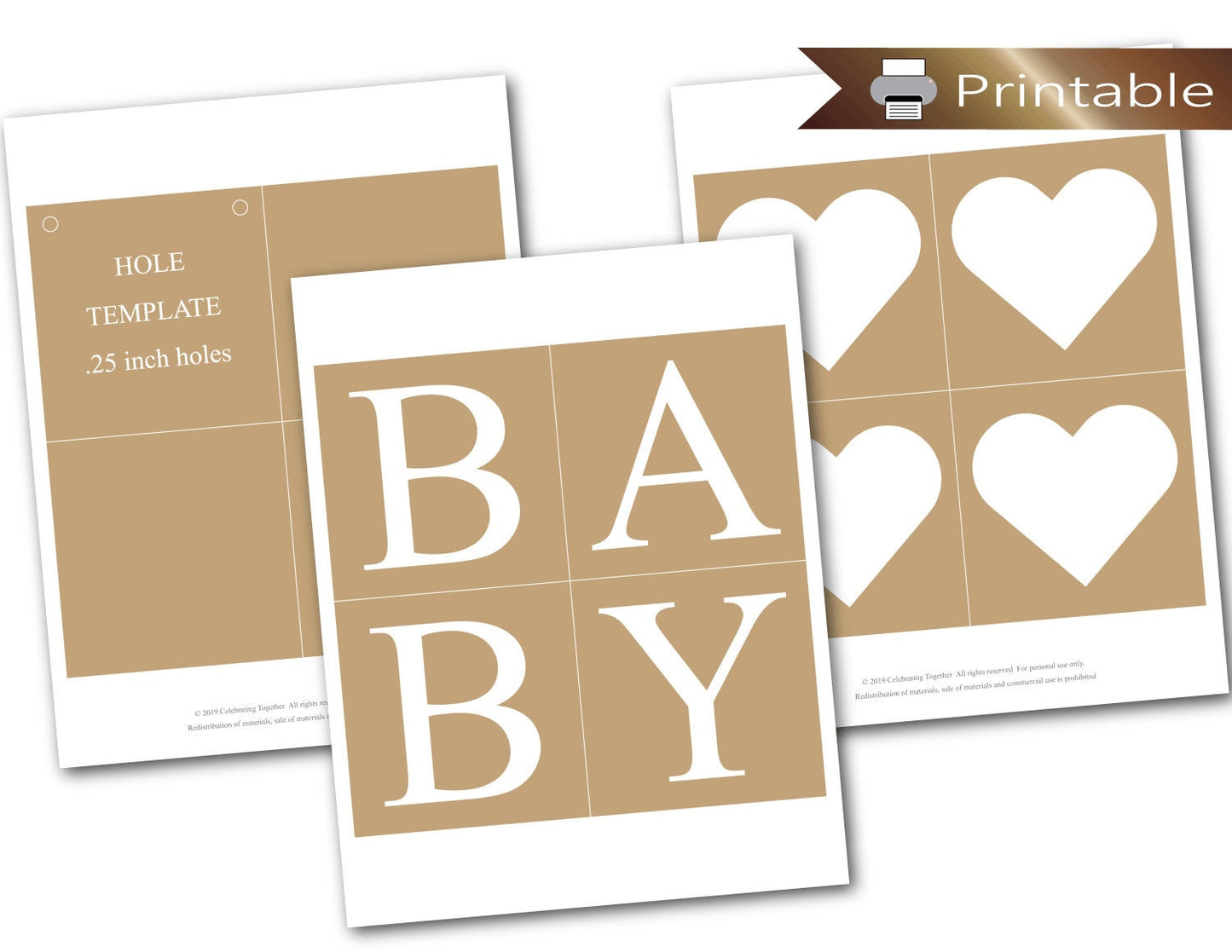 DIY rustic baby banner - baby shower decoration - Celebrating Together
