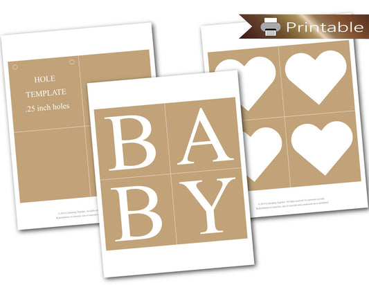 DIY rustic baby banner - baby shower decoration - Celebrating Together