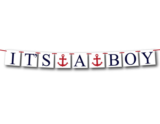 anchor it's a boy banner
