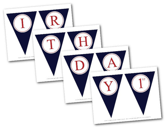 Printable Happy Birthday Pennant Banner