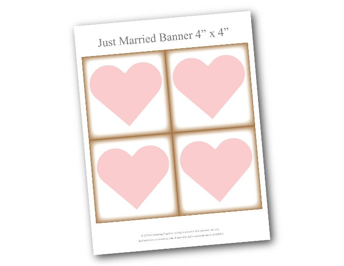Printable Rustic Just Married Banner