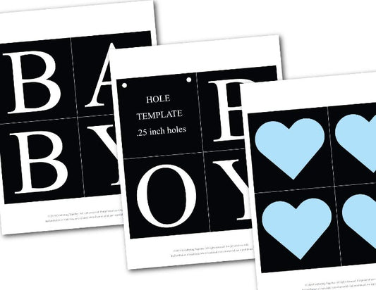 DIY chalkboard baby boy banner - Diy baby shower decoration - Celebrating Together