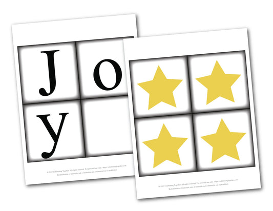 PRINTABLE joy banner with gold stars, instant download living room mantel garland, joy to the world holiday fireplace decor, DIY Christmas