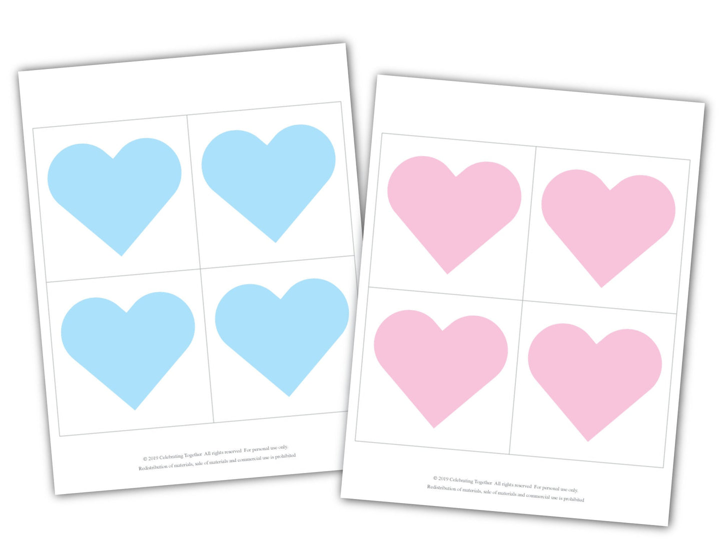 hearts for printable baby shower banner - Celebrating Together