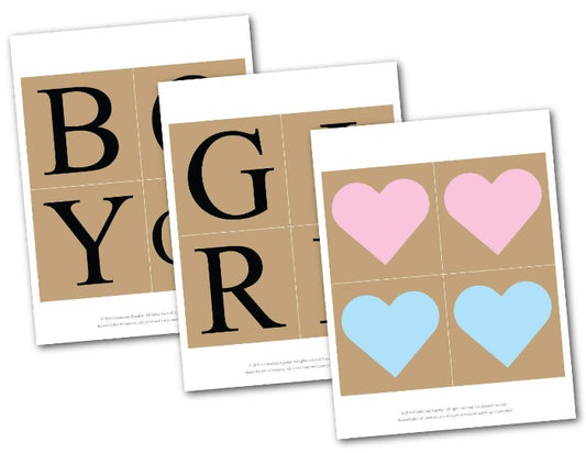 Printable Rustic Boy Or Girl Banner - Dark