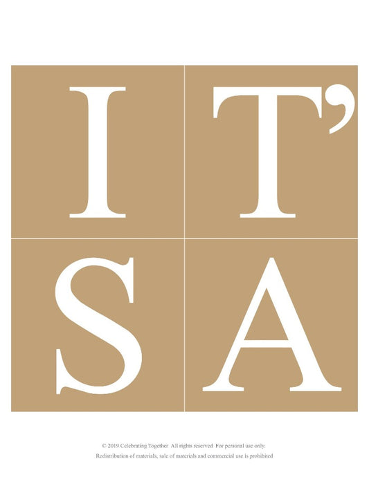 Printable Rustic It's A Boy Banner