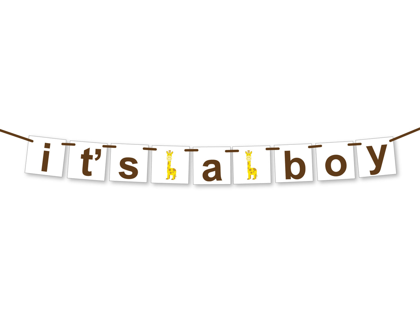 DIY giraffe it's a boy banner - Celebrating Together