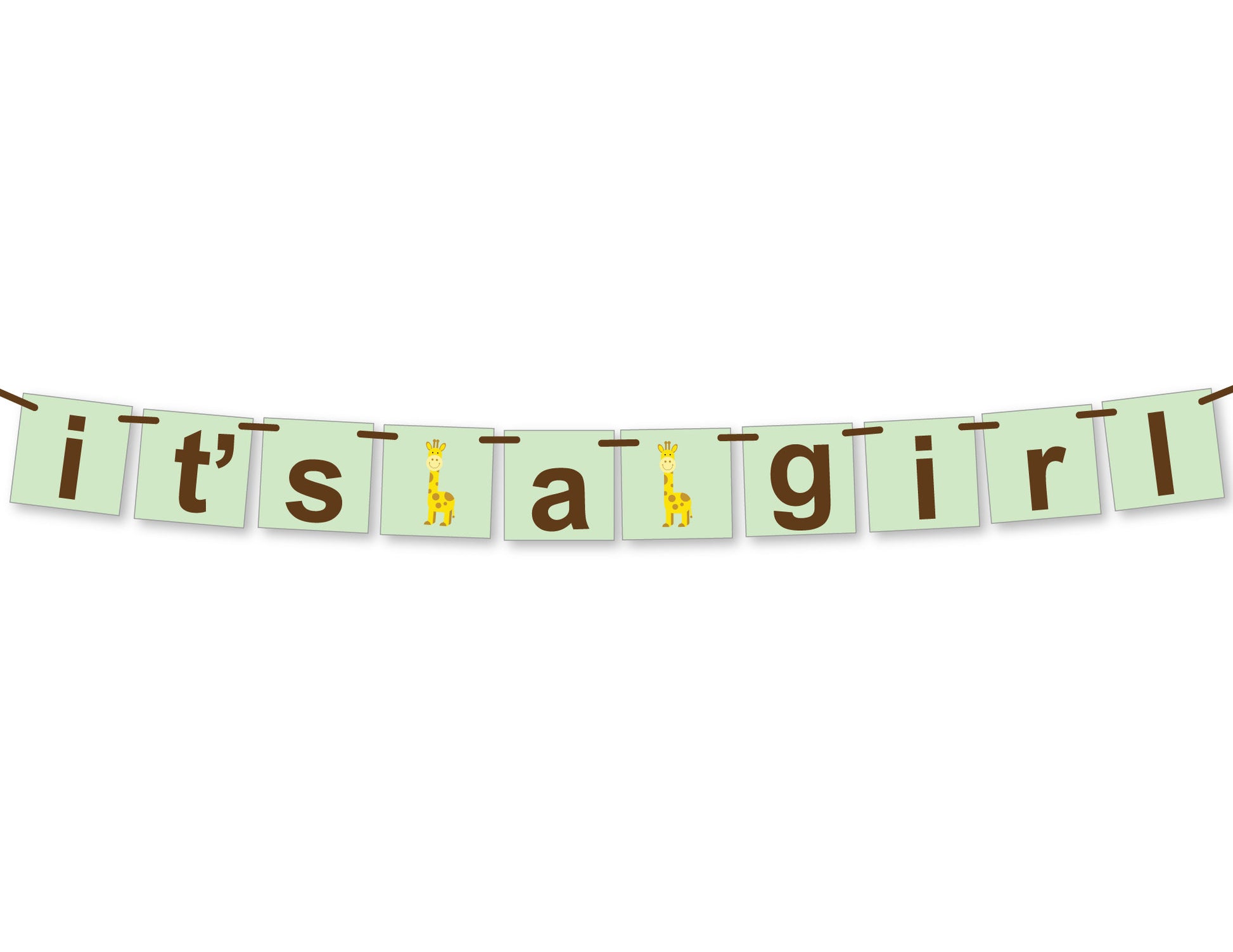 printable girls baby shower banner - Celebrating Together