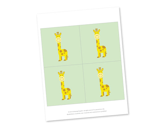 printable giraffes for baby shower banner - Celebrating Together