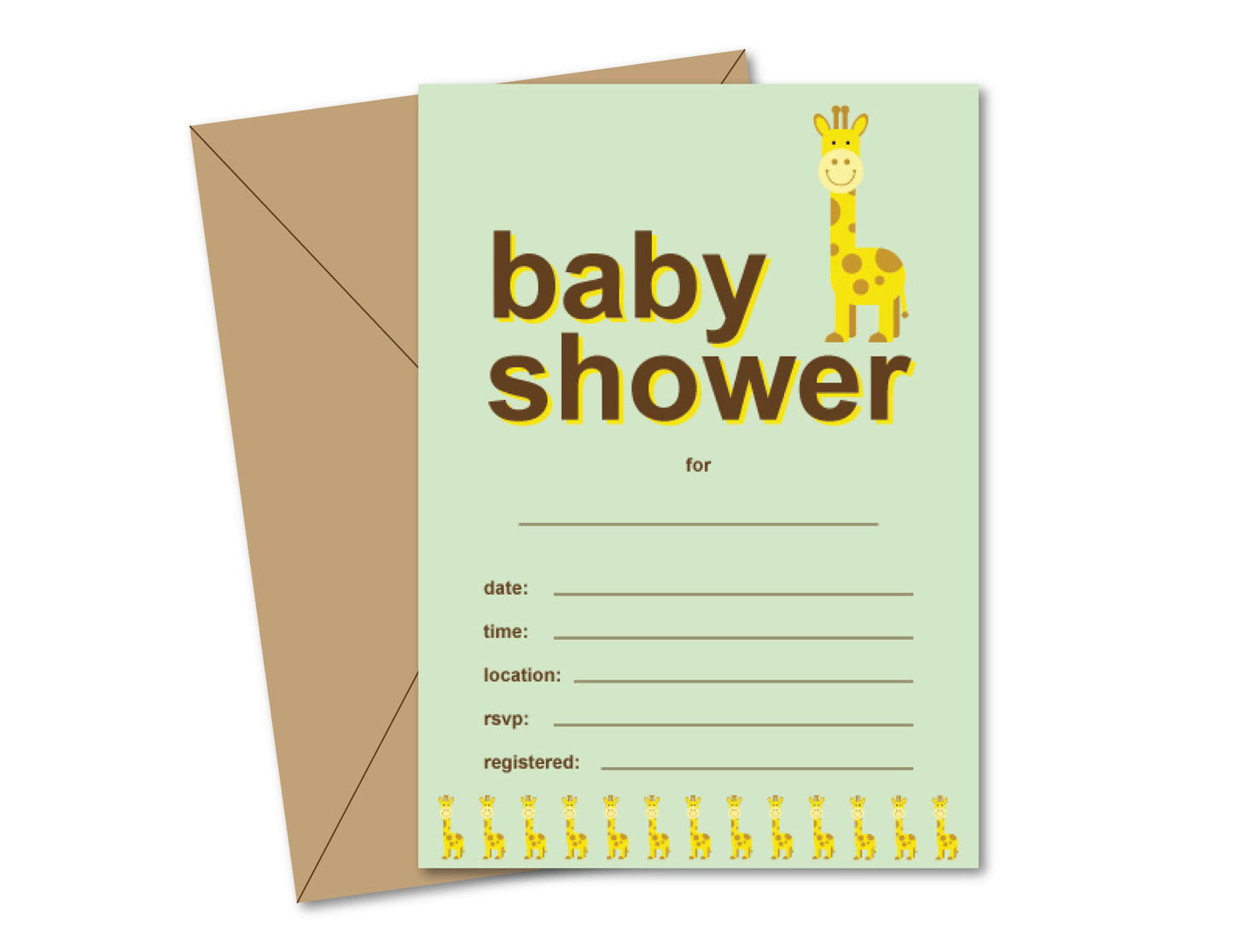 printable safari baby shower invitations - Celebrating Together