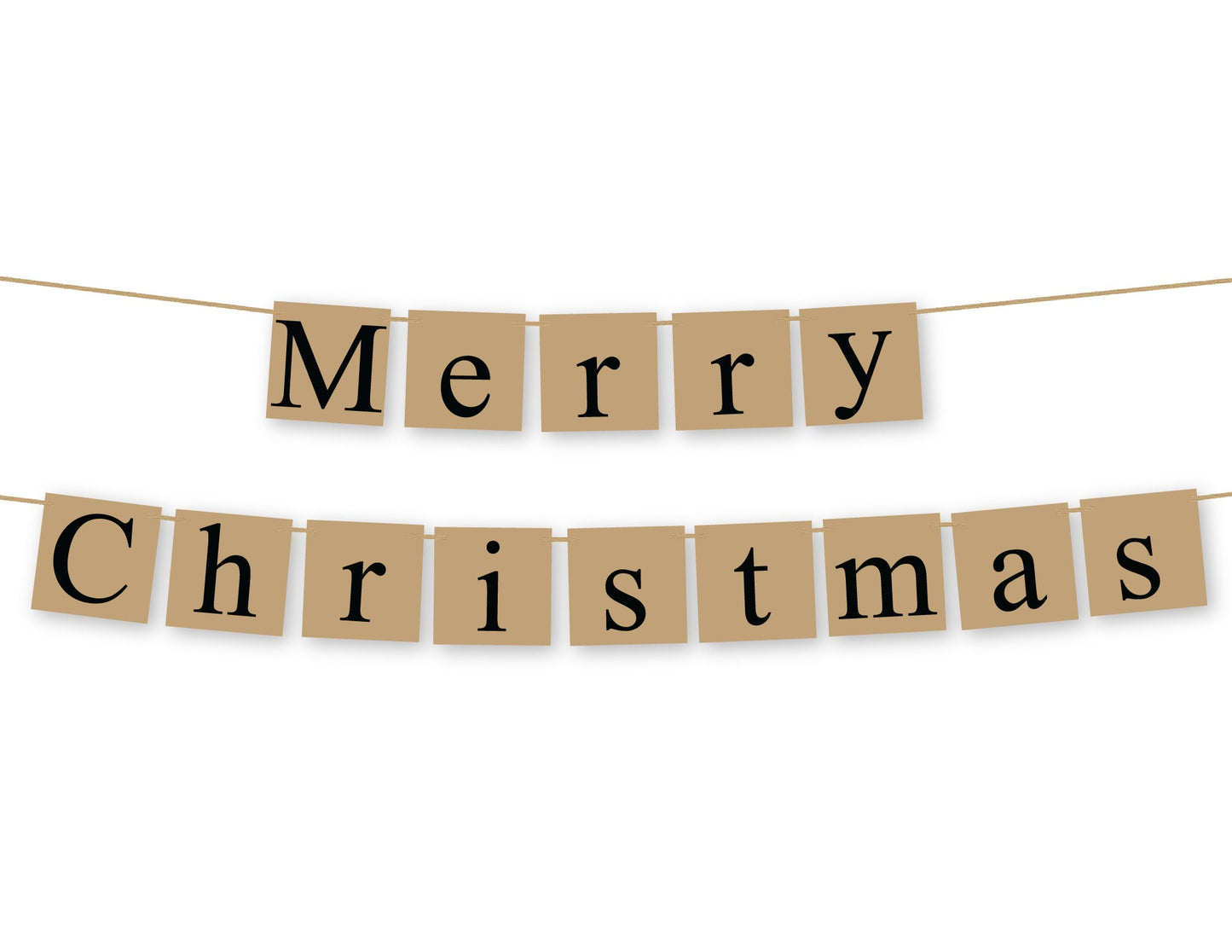 Merry Christmas Banner - Rustic