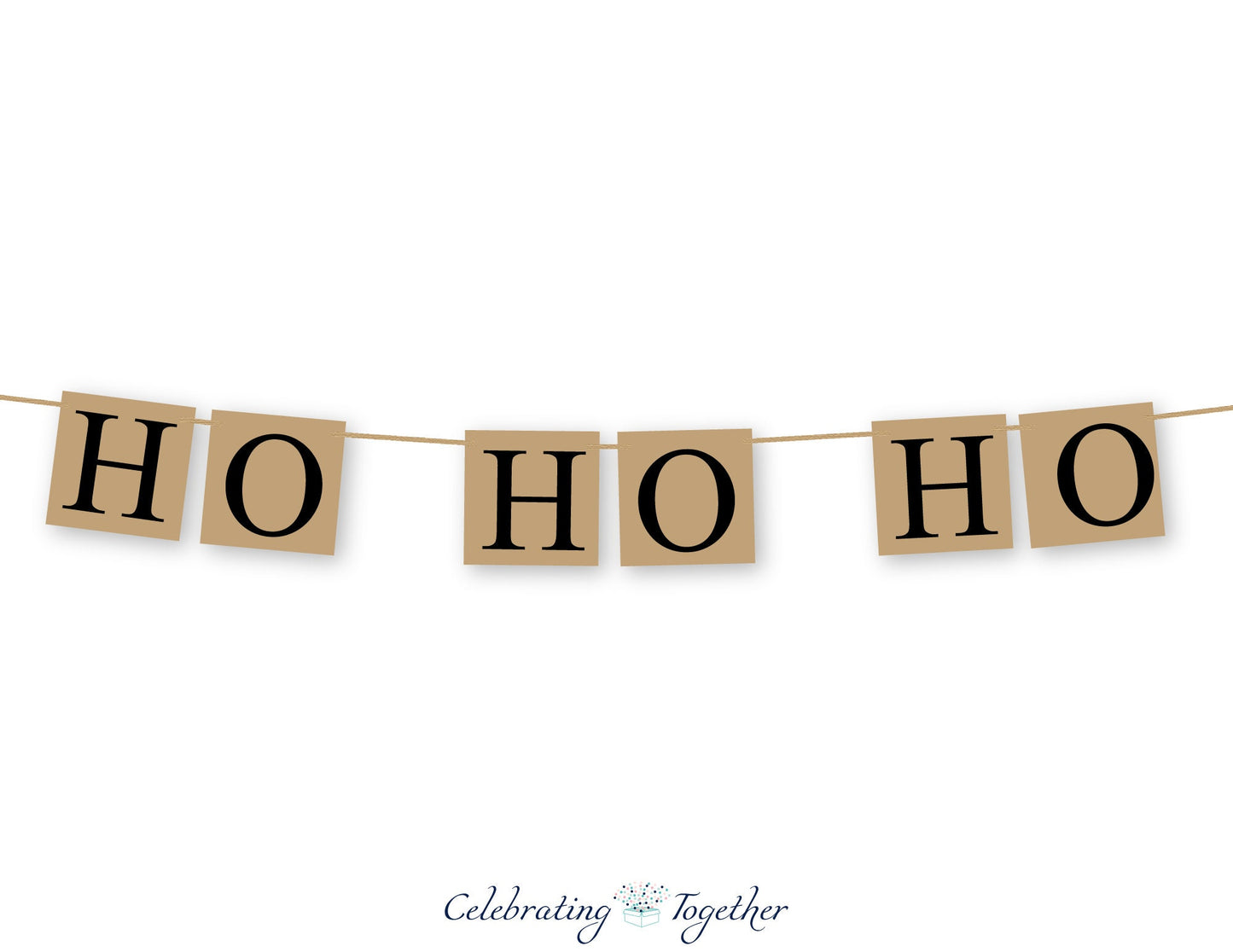 Ho Ho Ho Banner - Rustic