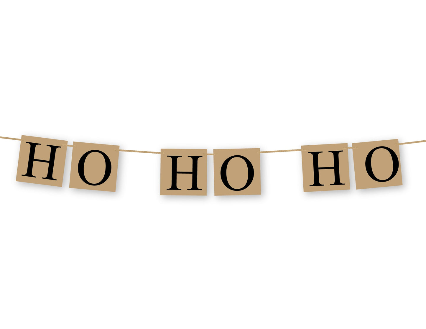Ho Ho Ho Banner - Rustic