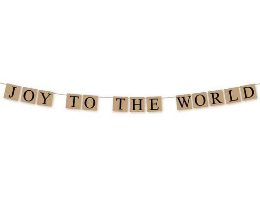 Joy to the World Banner - Rustic