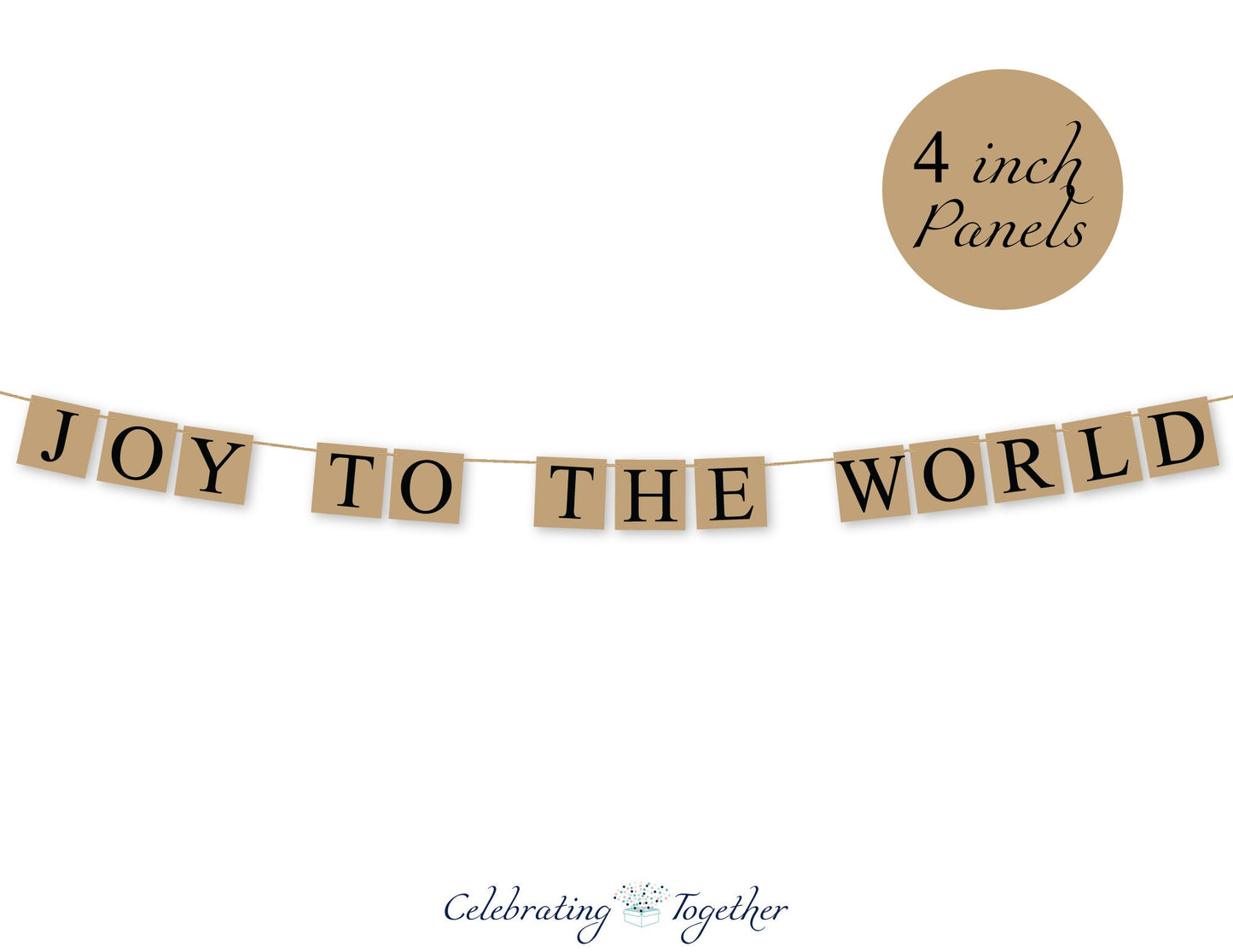 Joy to the World Banner - Rustic