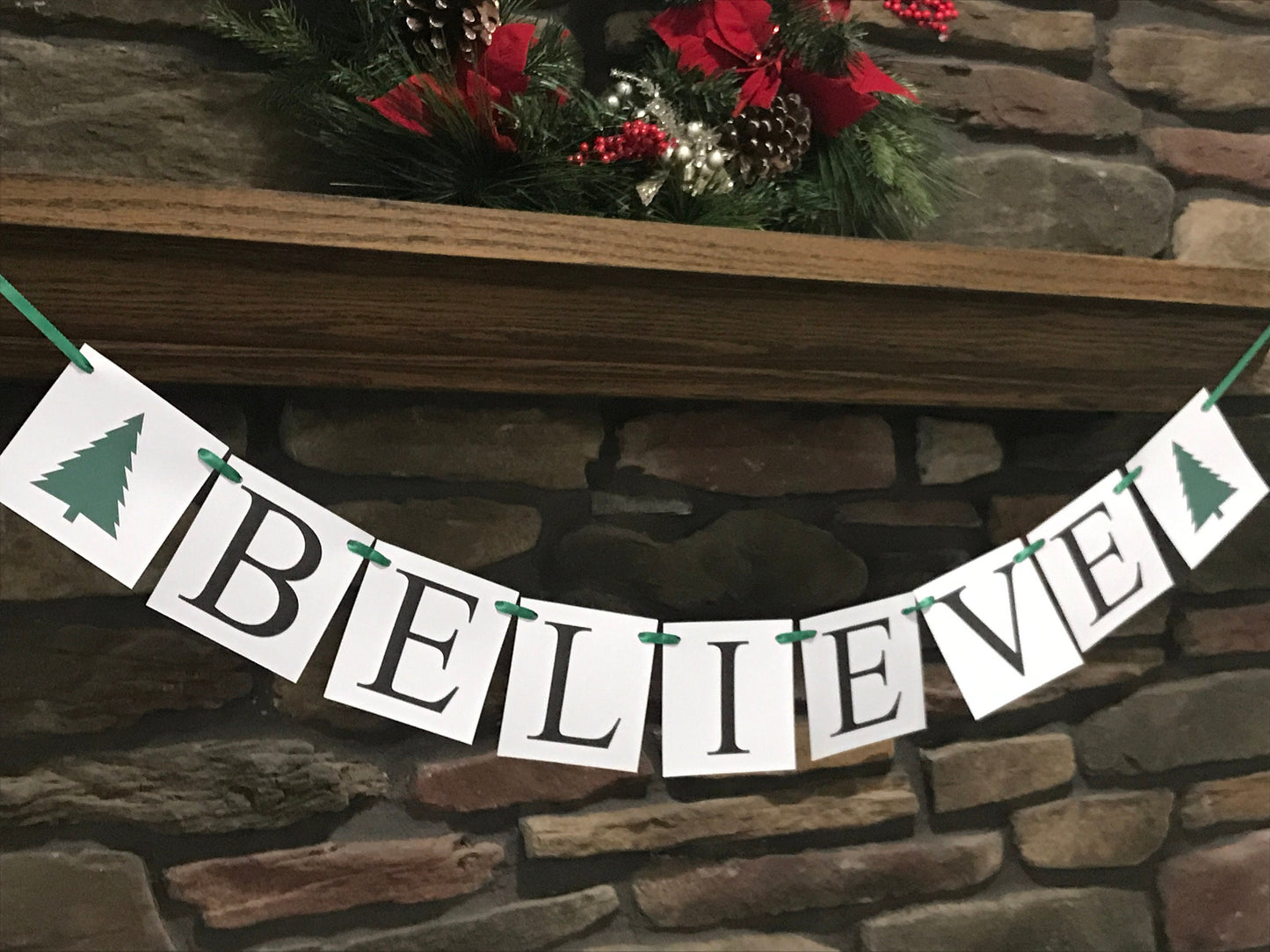 Believe Banner - Christmas Trees