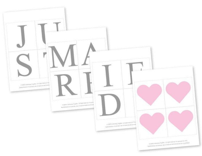Printable Just Married Banner
