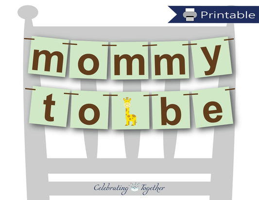 printable mommy to be chair banner - Celebrating Together