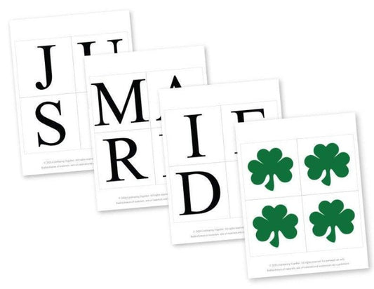 Printable Shamrock Just Married Banner