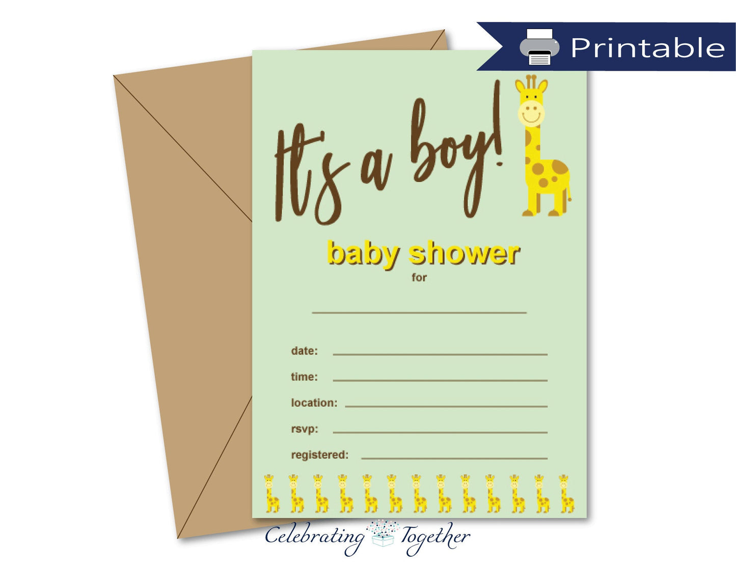 DIY boys zoo baby shower invites - Celebrating Together