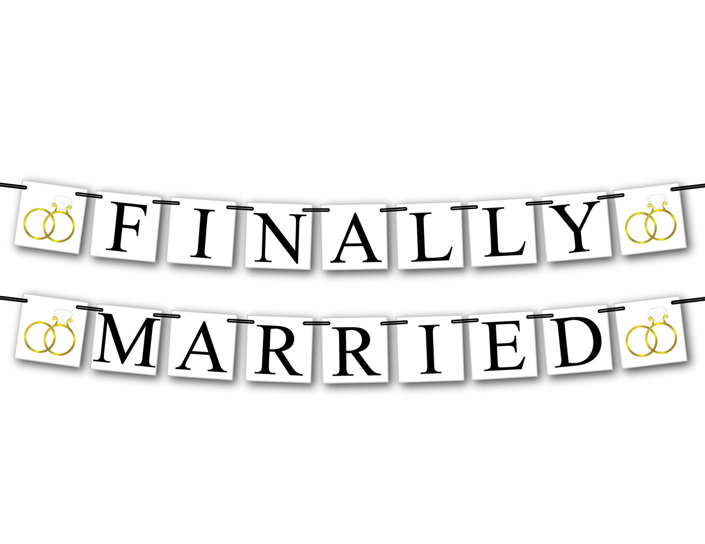 finally married banner - wedding reception decorations