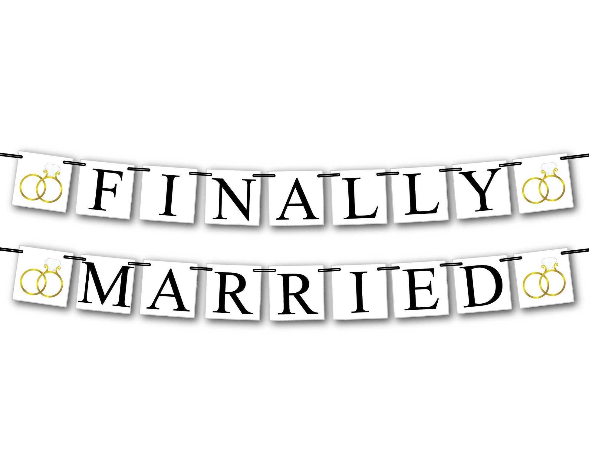 finally married banner - wedding reception decorations