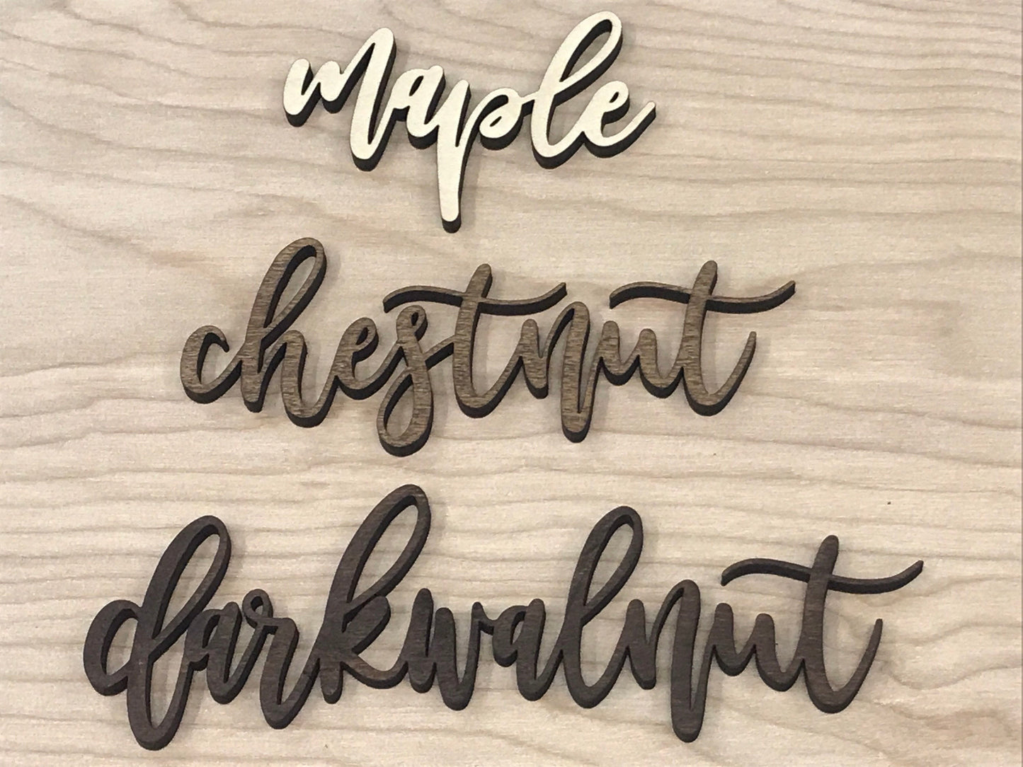 Wood Place Cards With Personalized Name