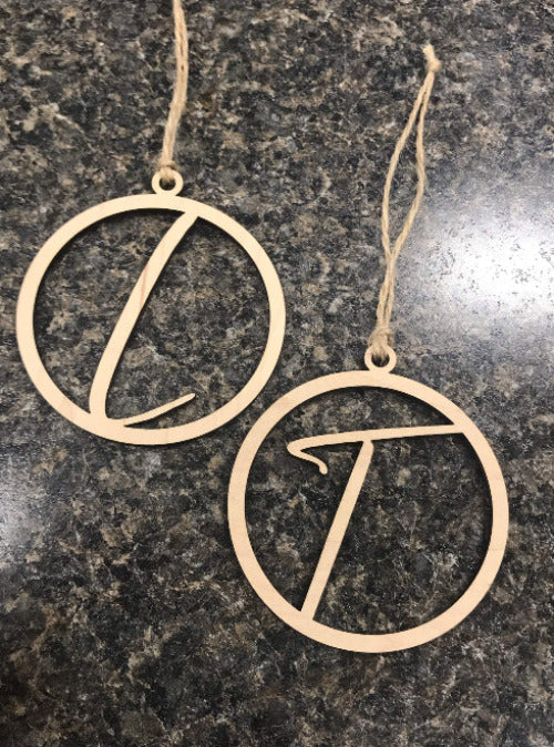 Letter Christmas ornaments