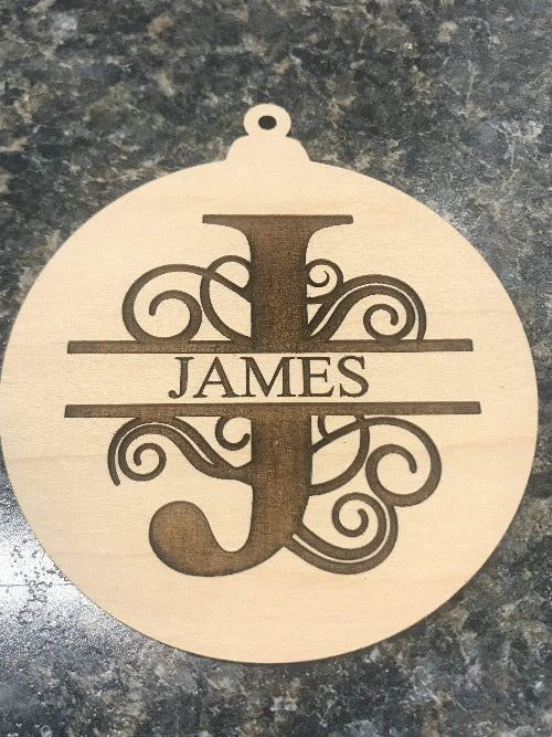 personalized name ornaments - christmas wedding gift