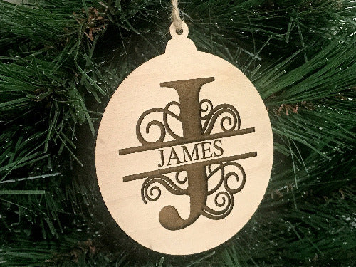 engraved monogram ornament