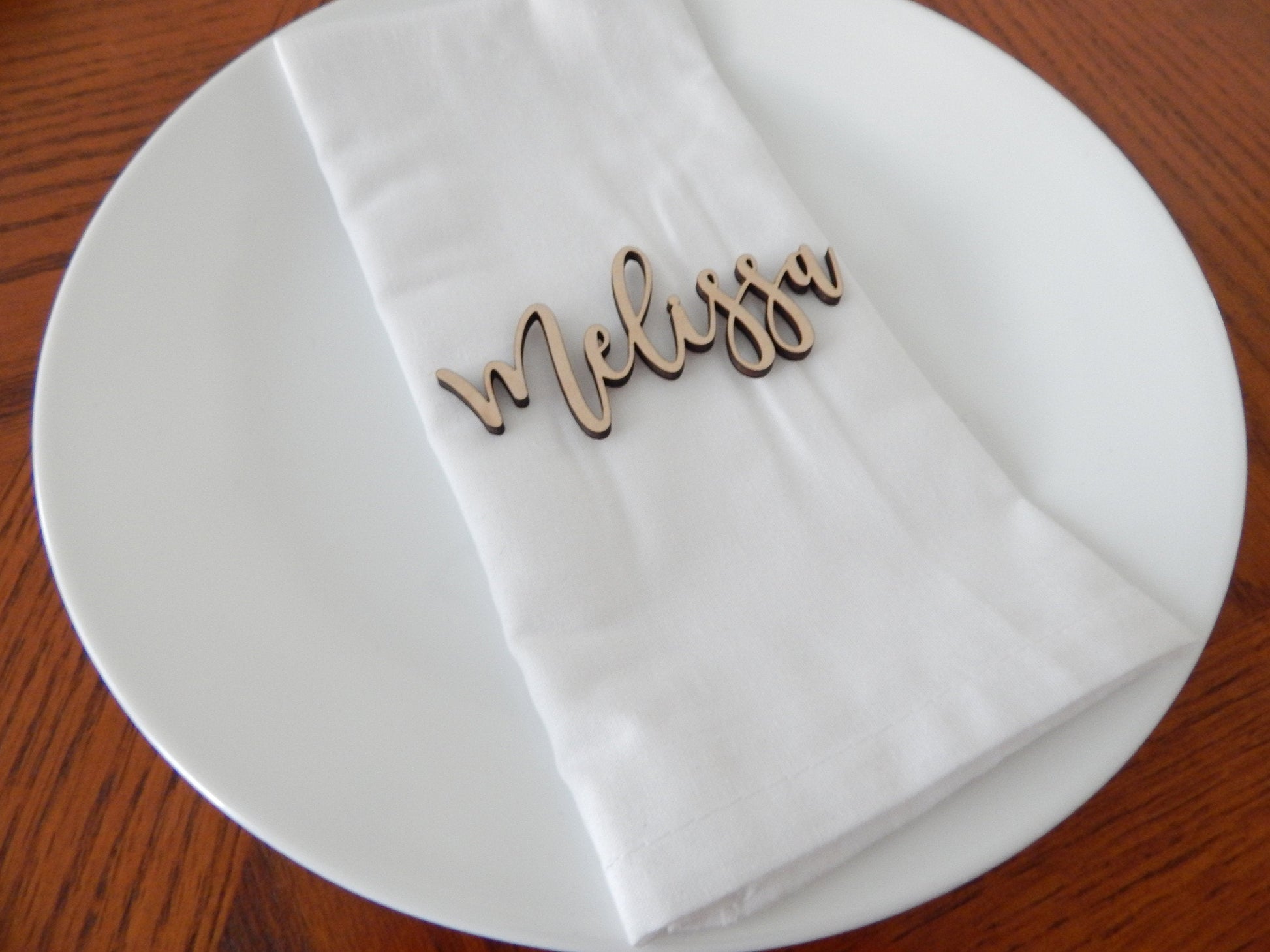 wedding escort card names - laser cut names for place settings