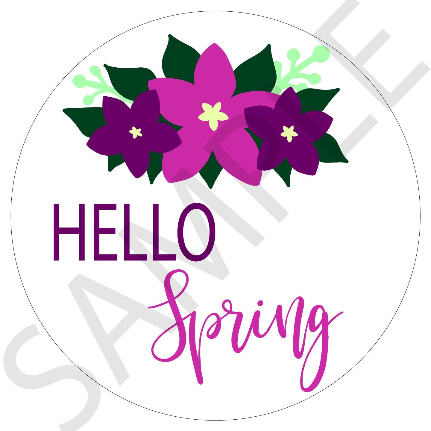 sample paint color for hello spring sign
