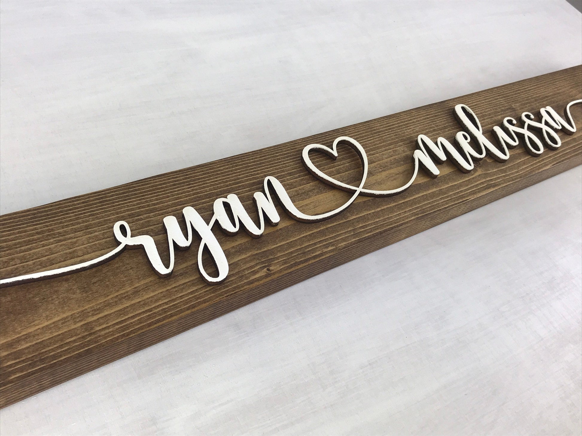 engagement party gift - personalized name sign