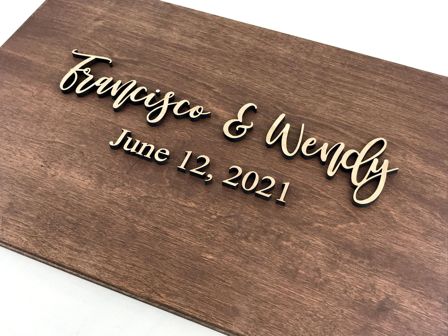 personalized wedding guest book sign - custom wedding decorations