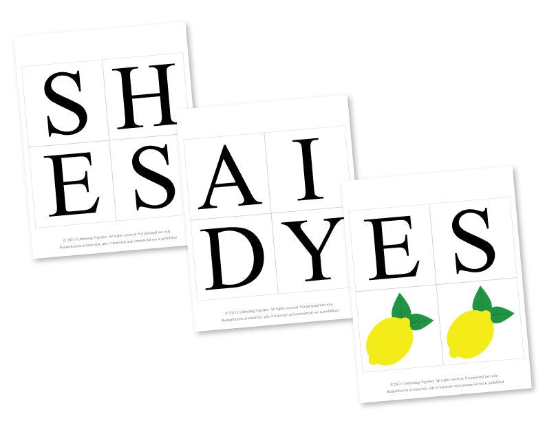 PRINTABLE She Said Yes Banner - Lemons