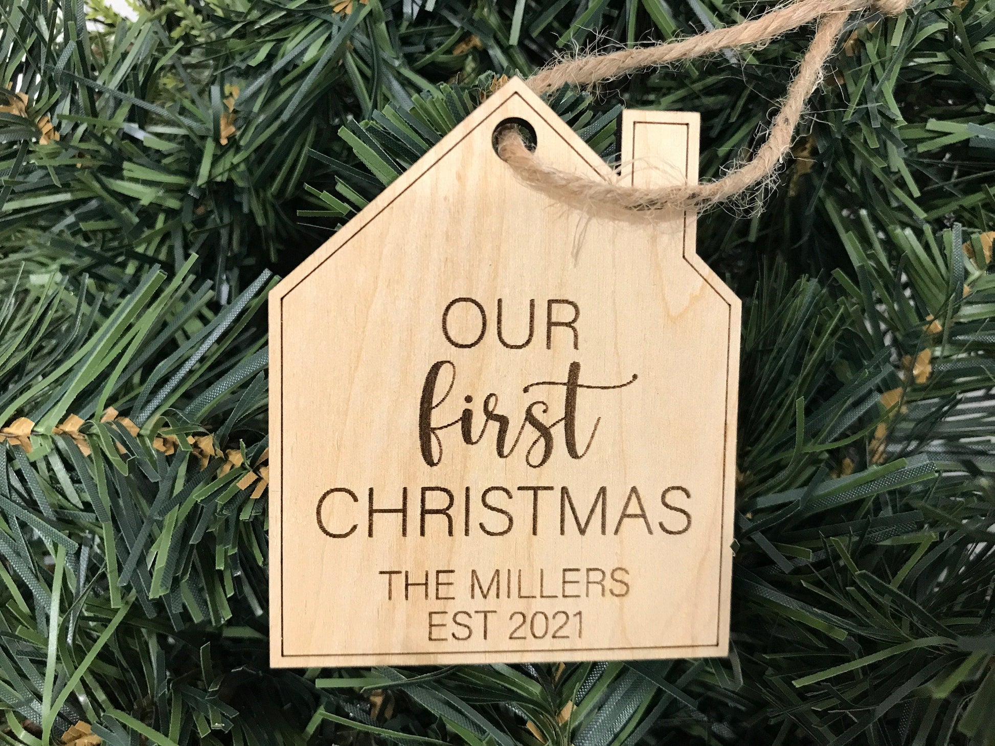 our first house ornament - christmas ornament ideas for new home buyers