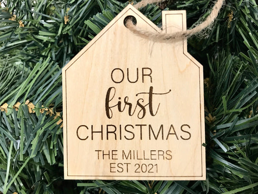 our first christmas ornament - our first home - personalized housewarming gift ideas 