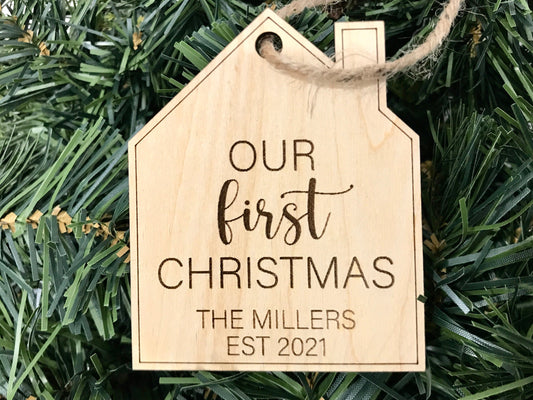 our first christmas ornament - our first home - personalized housewarming gift ideas