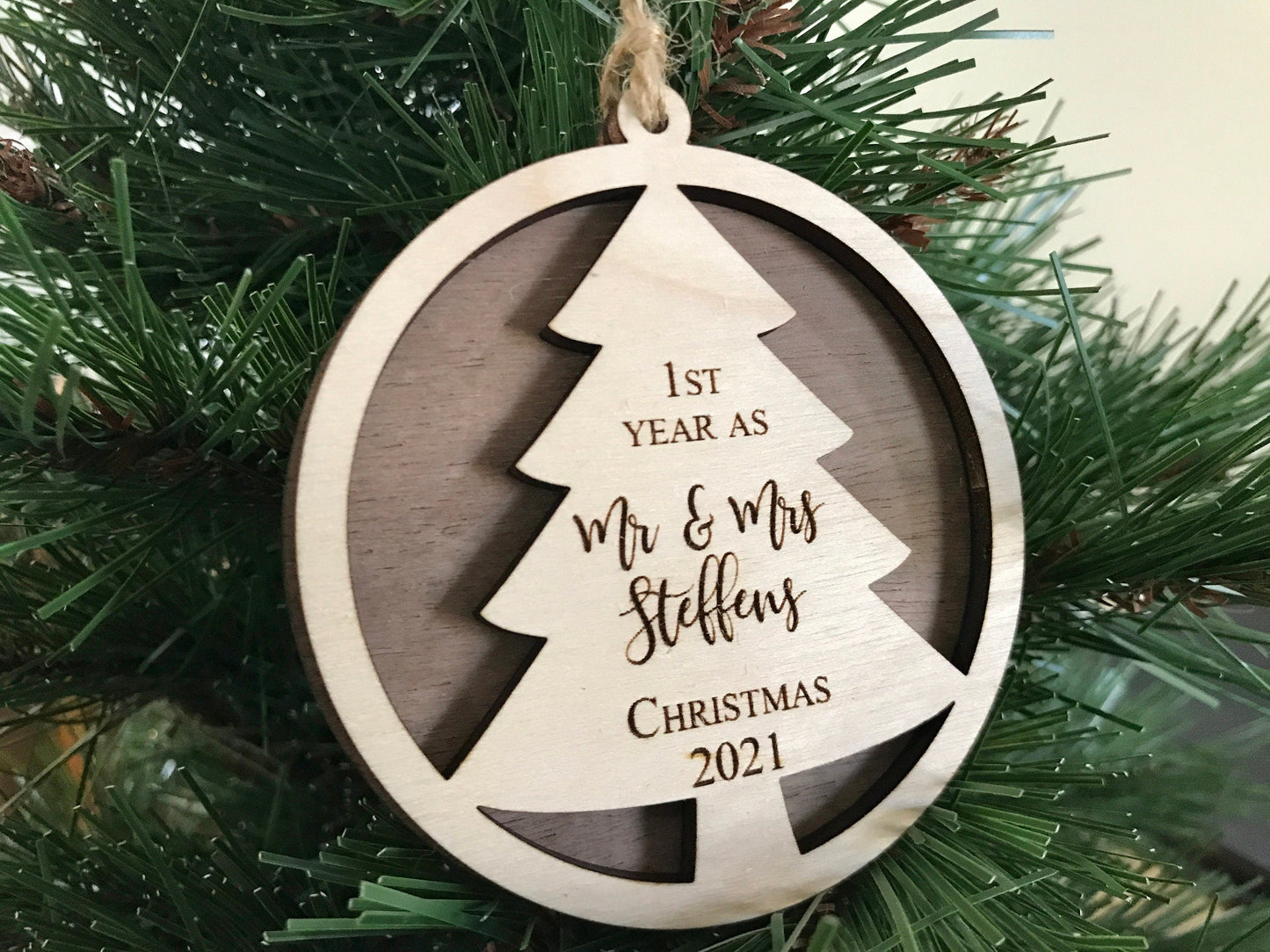 personalized last name ornament