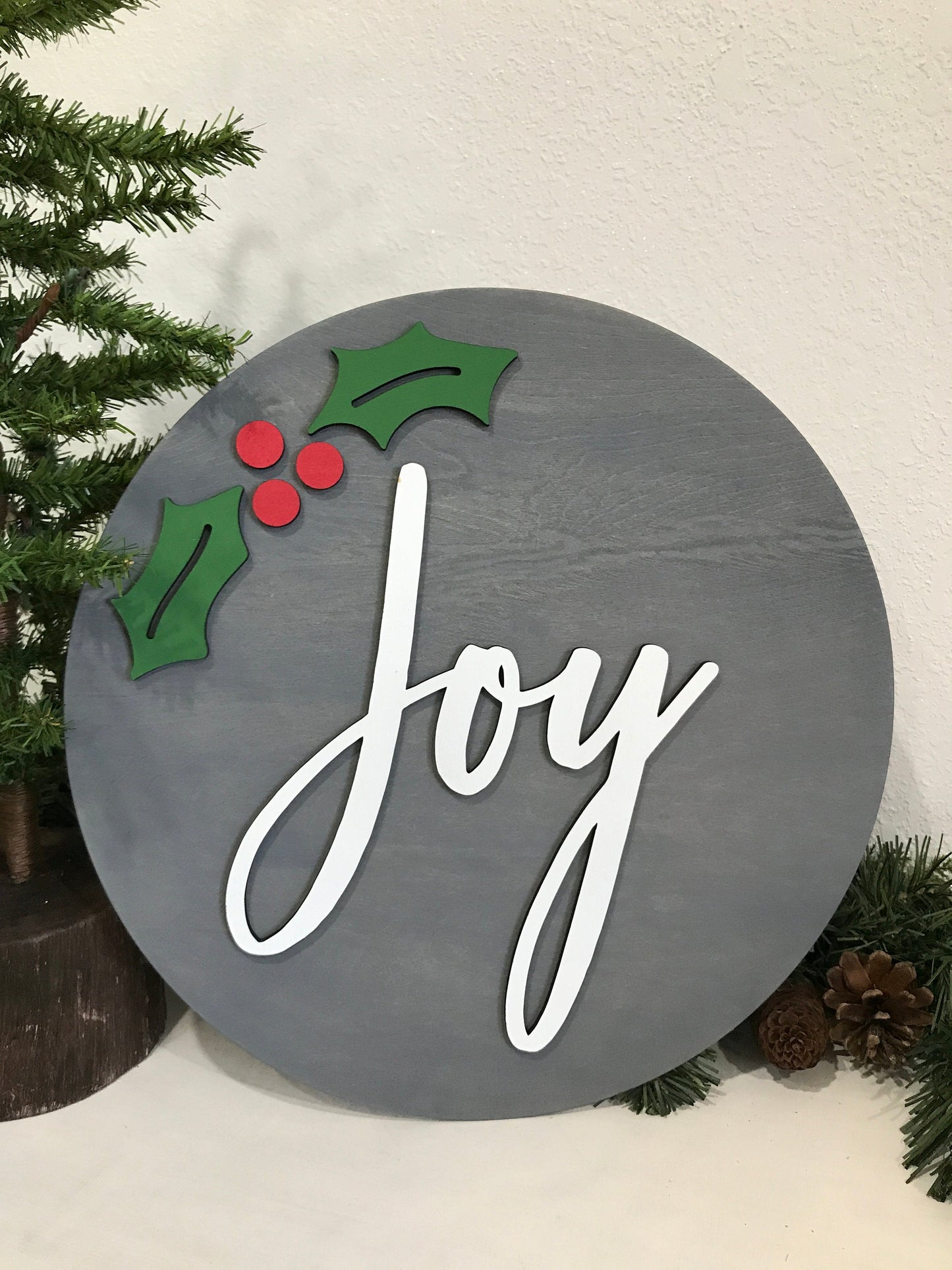Joy christmas sign
