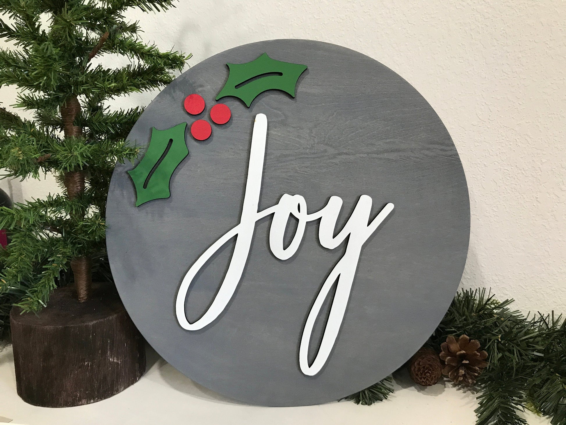 joy 3d holiday sign