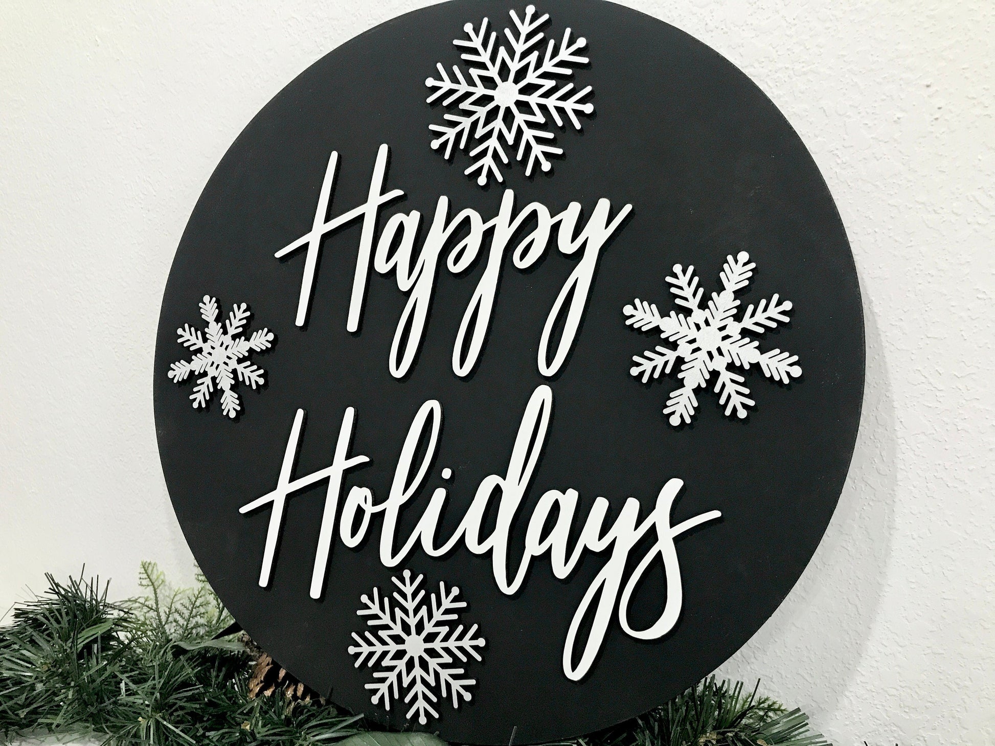 happy holidays decoration - snowflake sign