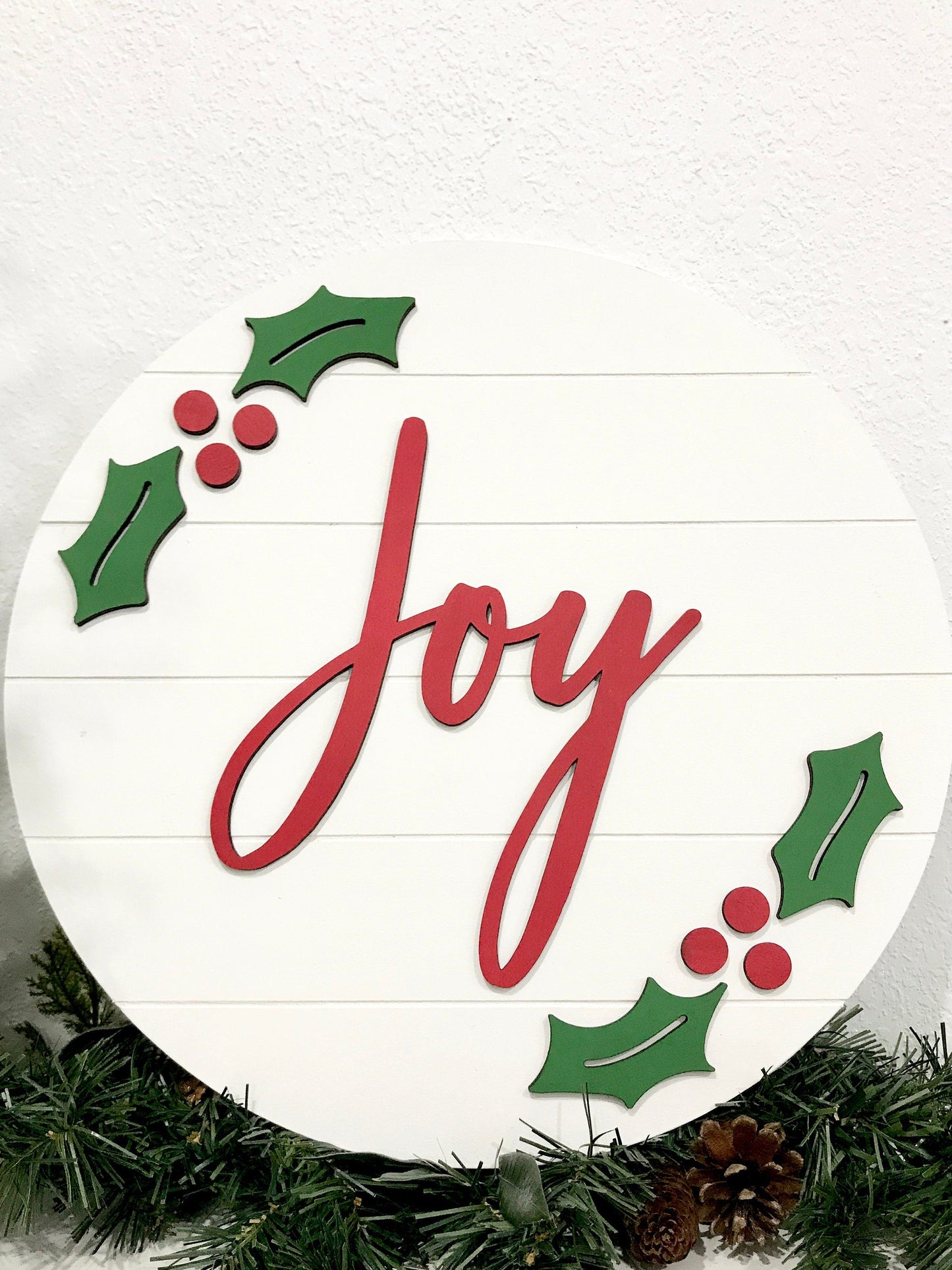 holly christmas sign