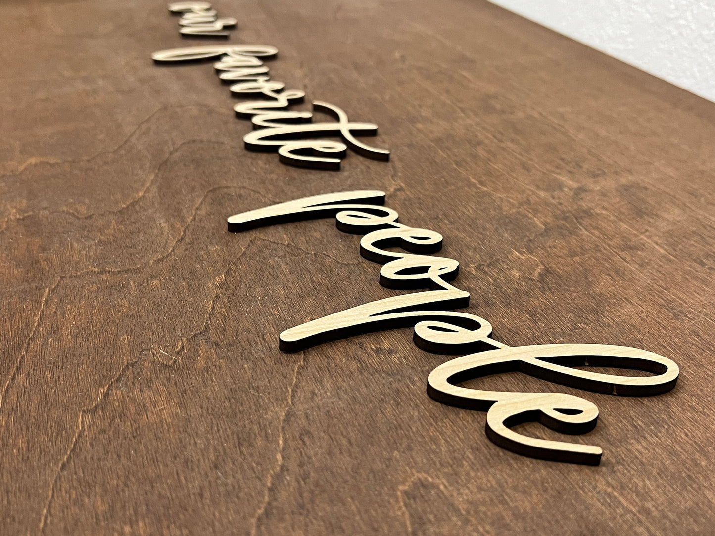 DIY Our Favorite People Wood Lettering Cutouts