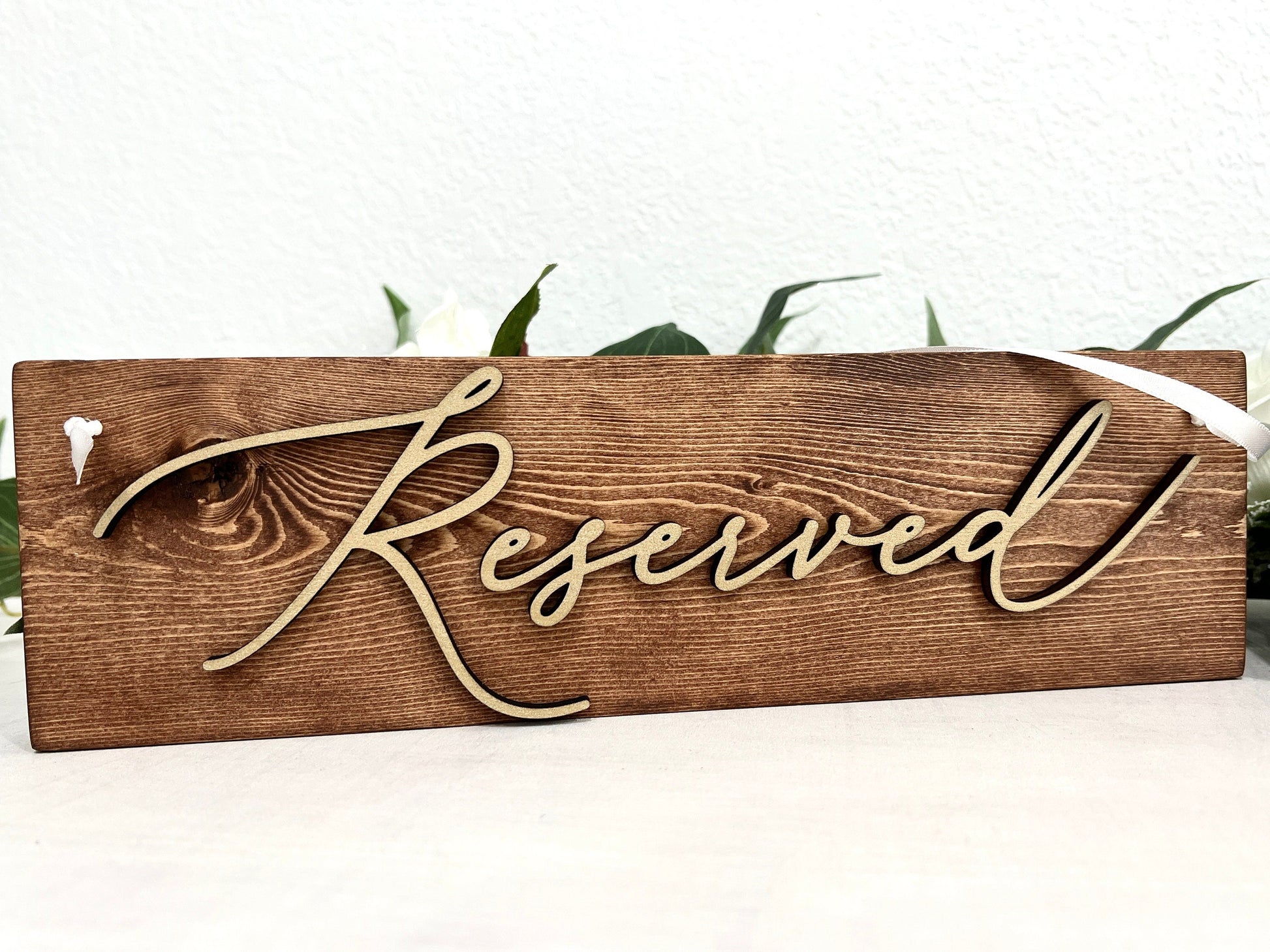 table reserved sign - Woodbott