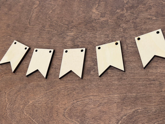 Unfinished Wooden Banner Pennants