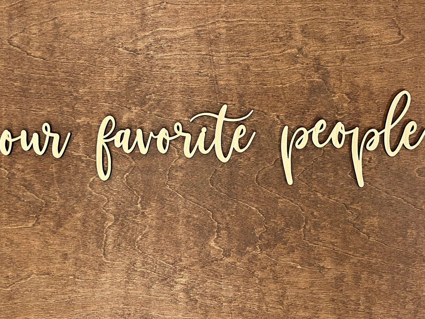 DIY Our Favorite People Wood Lettering Cutouts